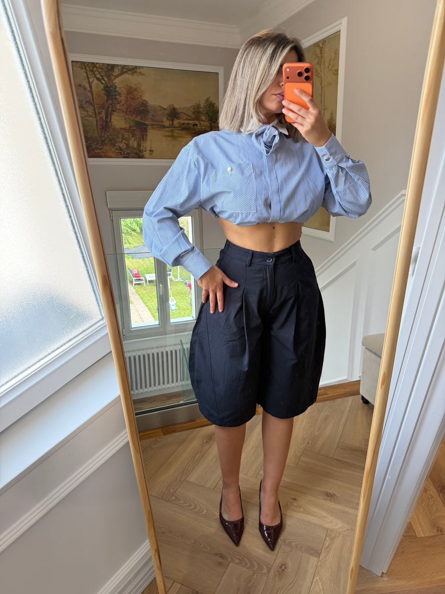 Bermuda taille haute bleu marine : MARINA